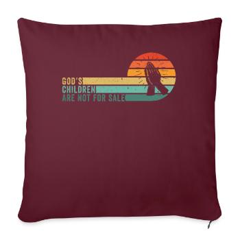 Les enfants de Dieu ne sont pas à vendre Enfants chrétiens - Housse de coussin décorative 45 x 45 cm - bordeaux - Devant