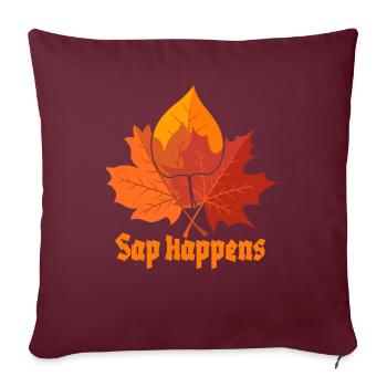 Ahornsirup Baum Klopfen Lustiger Herbstpfannkuchen - Sofakissenbezug 45 x 45 cm - Burgunderrot - Vorne