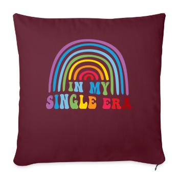 Dans mon ère de célibataire drôle de vie de célibataire - Housse de coussin décorative 45 x 45 cm - bordeaux - Devant