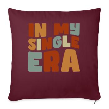 Dans mon ère de célibataire drôle de vie de célibataire - Housse de coussin décorative 45 x 45 cm - bordeaux - Devant