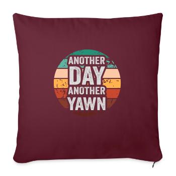 Premières vibrations de caféine Un autre jour où le bâillement rencontre le café - Housse de coussin décorative 45 x 45 cm - bordeaux - Devant