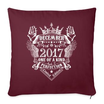 Dezember 2017 Jubiläum Dezember 2017 Dezember - Sofakissenbezug 45 x 45 cm - Burgunderrot - Vorne