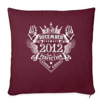 Décembre 2012 | Décembre 2012 anniversaire 2012 - Housse de coussin décorative 45 x 45 cm - bordeaux - Devant