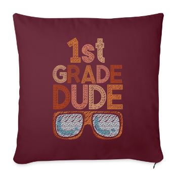 Professeur de maternelle Drôle Étudiant 1er Diplôme - Housse de coussin décorative 45 x 45 cm - bordeaux - Devant