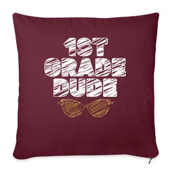 Professeur de maternelle Drôle Étudiant 1er Diplôme - Housse de coussin décorative 45 x 45 cm - bordeaux - Devant
