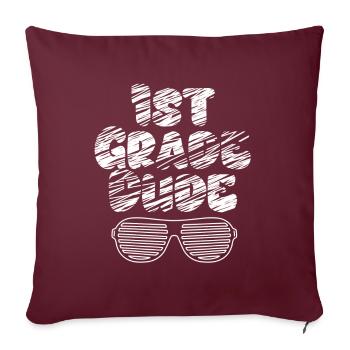 Professeur de maternelle Drôle Étudiant 1er Diplôme - Housse de coussin décorative 45 x 45 cm - bordeaux - Devant
