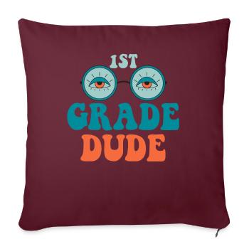 Professeur de maternelle Drôle Étudiant 1er Diplôme - Housse de coussin décorative 45 x 45 cm - bordeaux - Devant