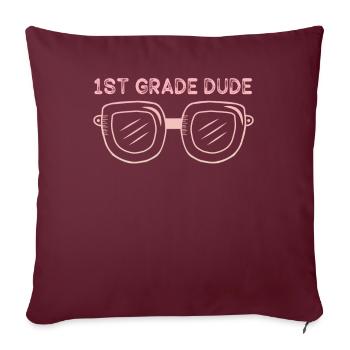 Professeur de maternelle Drôle Étudiant 1er Diplôme - Housse de coussin décorative 45 x 45 cm - bordeaux - Devant