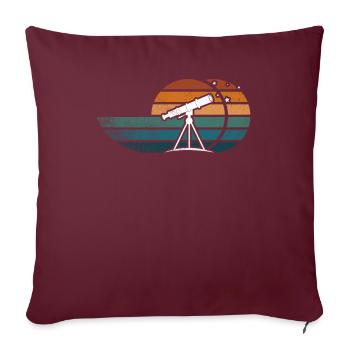 Astronomie Astrophotographe Observation des étoiles - Housse de coussin décorative 45 x 45 cm - bordeaux - Devant