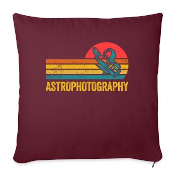 Astronomie Astrophotographe Observation des étoiles - Housse de coussin décorative 45 x 45 cm - bordeaux - Devant