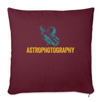 Astronomie Astrophotographe Observation des étoiles - Housse de coussin décorative 45 x 45 cm - bordeaux - Devant