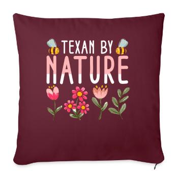 Champs de fleurs sauvages Fleurs sauvages Bluebonnet - Housse de coussin décorative 45 x 45 cm - bordeaux - Devant