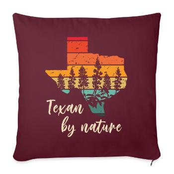 Champs de fleurs sauvages Fleurs sauvages Bluebonnet - Housse de coussin décorative 45 x 45 cm - bordeaux - Devant
