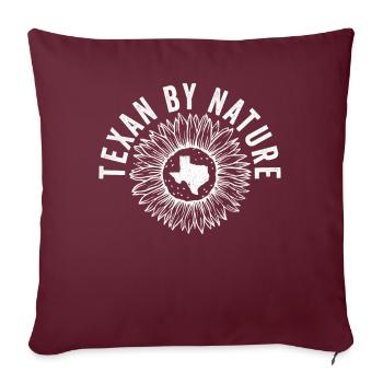 Champs de fleurs sauvages Fleurs sauvages Bluebonnet - Housse de coussin décorative 45 x 45 cm - bordeaux - Devant