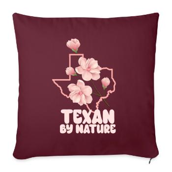 Champs de fleurs sauvages Fleurs sauvages Bluebonnet - Housse de coussin décorative 45 x 45 cm - bordeaux - Devant