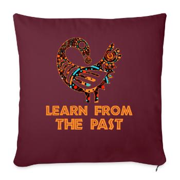 Sankofa Symbol Adinkra Ghana Schwarz - Sofakissenbezug 45 x 45 cm - Burgunderrot - Vorne