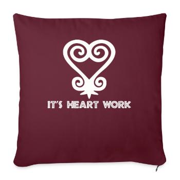 Sankofa Symbol Adinkra Ghana Schwarz - Sofakissenbezug 45 x 45 cm - Burgunderrot - Vorne