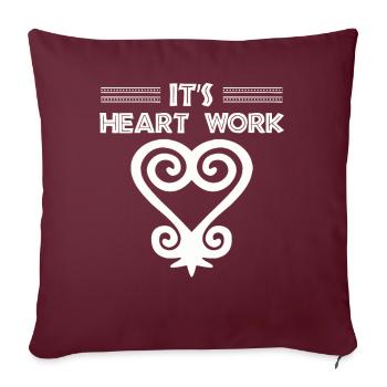 Sankofa Symbol Adinkra Ghana Schwarz - Sofakissenbezug 45 x 45 cm - Burgunderrot - Vorne