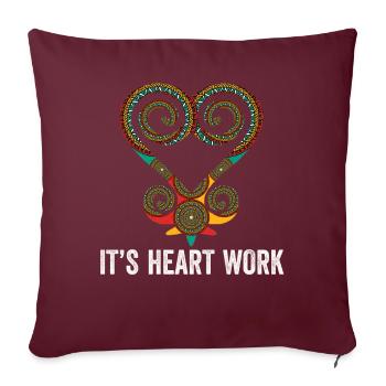 Sankofa Symbol Adinkra Ghana Schwarz - Sofakissenbezug 45 x 45 cm - Burgunderrot - Vorne