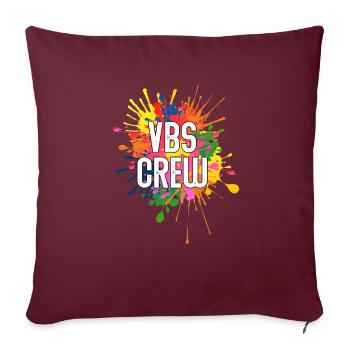 VBS Coloré Bible Vacances École Amour - Housse de coussin décorative 45 x 45 cm - bordeaux - Devant