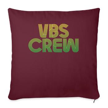 VBS Coloré Bible Vacances École Amour - Housse de coussin décorative 45 x 45 cm - bordeaux - Devant