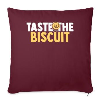 Goûtez le biscuit goûtez la bonté - Housse de coussin décorative 45 x 45 cm - bordeaux - Devant