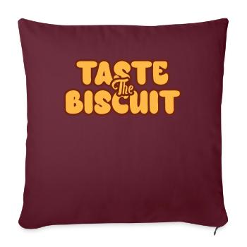 Goûtez le biscuit goûtez la bonté - Housse de coussin décorative 45 x 45 cm - bordeaux - Devant