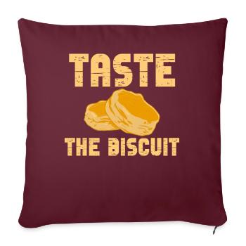 Goûtez le biscuit goûtez la bonté - Housse de coussin décorative 45 x 45 cm - bordeaux - Devant