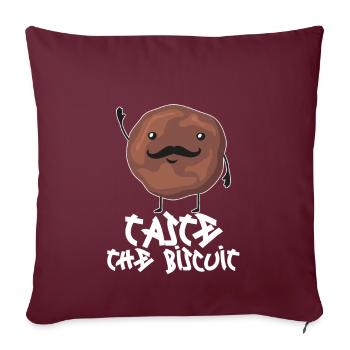 Goûtez le biscuit goûtez la bonté - Housse de coussin décorative 45 x 45 cm - bordeaux - Devant