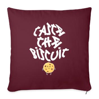 Goûtez le biscuit goûtez la bonté - Housse de coussin décorative 45 x 45 cm - bordeaux - Devant
