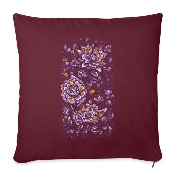 Blumen Deko Vintage Streetwear Design - Sofakissenbezug 45 x 45 cm - Burgunderrot - Vorne