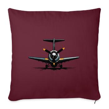 Modèle Avion Pilote Avion Hobby Design - Housse de coussin décorative 45 x 45 cm - bordeaux - Devant