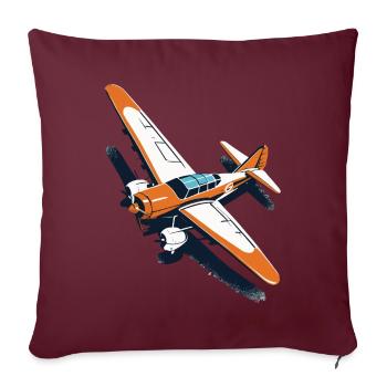 Maquette D’avion Pilote Avion Avion Hobby Design - Housse de coussin décorative 45 x 45 cm - bordeaux - Devant