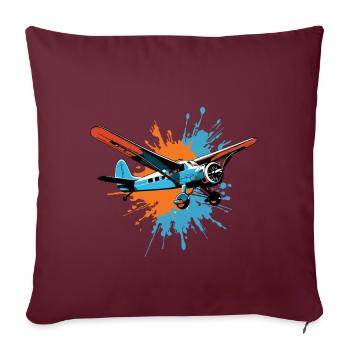 Maquette Avion Pilote Avion Hobby Passion - Housse de coussin décorative 45 x 45 cm - bordeaux - Devant