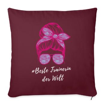 Les entraîneurs offrent le meilleur entraîneur du monde - Housse de coussin décorative 45 x 45 cm - bordeaux - Devant