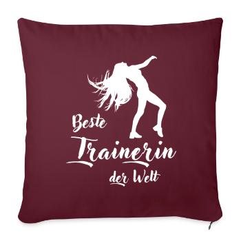 Les entraîneurs offrent le meilleur entraîneur du monde - Housse de coussin décorative 45 x 45 cm - bordeaux - Devant