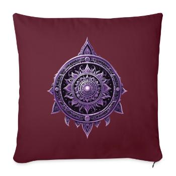 Mandala Design Esthétique Motif Spirituel - Housse de coussin décorative 45 x 45 cm - bordeaux - Devant