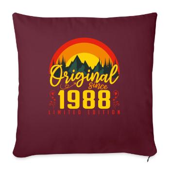 Anniversaire 1988 Anniversaire né en 1988 cadeau - Housse de coussin décorative 45 x 45 cm - bordeaux - Devant