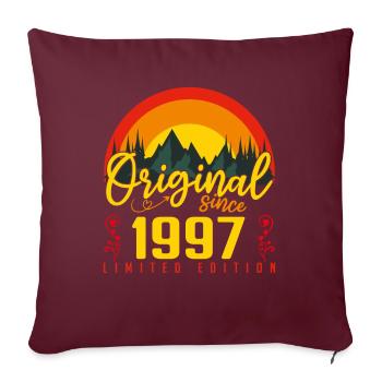 Anniversaire 1997 Anniversaire né en 1997 cadeau - Housse de coussin décorative 45 x 45 cm - bordeaux - Devant