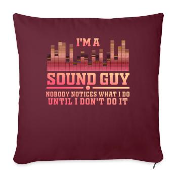 Le gars du son n’est pas un magicien - Housse de coussin décorative 45 x 45 cm - bordeaux - Devant