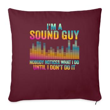 Le gars du son n’est pas un magicien - Housse de coussin décorative 45 x 45 cm - bordeaux - Devant
