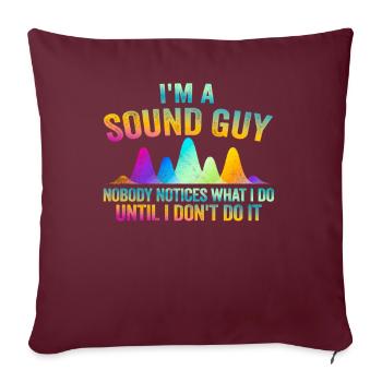 Le gars du son n’est pas un magicien - Housse de coussin décorative 45 x 45 cm - bordeaux - Devant