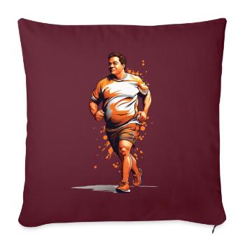 Jogging streetwear fun & fitness esthétique - Housse de coussin décorative 45 x 45 cm - bordeaux - Devant