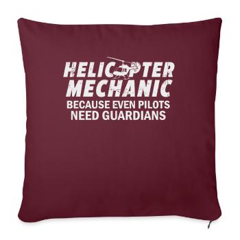 Mécanicien d’hélicoptère Guardian Pride - Housse de coussin décorative 45 x 45 cm - bordeaux - Devant