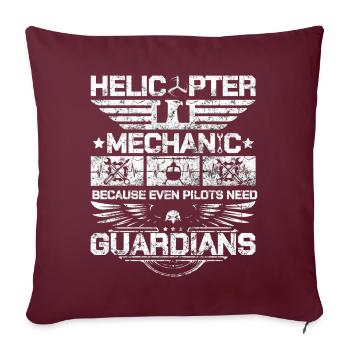 Mécanicien d’hélicoptère Guardian Pride - Housse de coussin décorative 45 x 45 cm - bordeaux - Devant