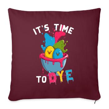 Drôle de dire des couleurs d’oeufs colorés pour l’artiste de Pâques - Housse de coussin décorative 45 x 45 cm - bordeaux - Devant