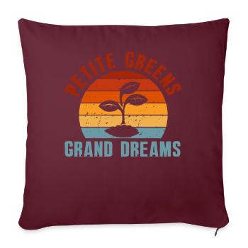 Jardinier urbain Hommes Femmes Micropousses - Housse de coussin décorative 45 x 45 cm - bordeaux - Devant