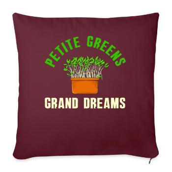 Jardinier urbain Hommes Femmes Micropousses - Housse de coussin décorative 45 x 45 cm - bordeaux - Devant