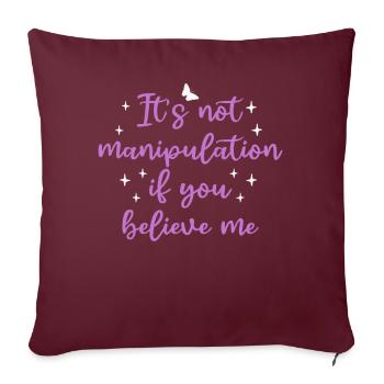 Pas de manipulation si vous croyez - Housse de coussin décorative 45 x 45 cm - bordeaux - Devant