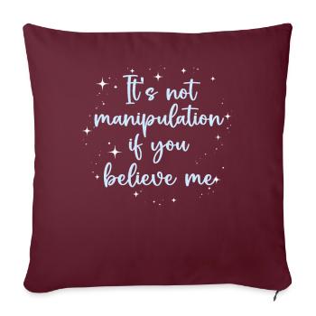 Pas de manipulation si vous croyez - Housse de coussin décorative 45 x 45 cm - bordeaux - Devant
